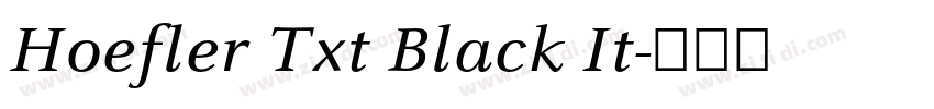 Hoefler Txt Black It字体转换 Hoefler Txt Black It字体转换